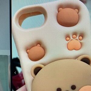 Case-Mate Bear Design Phone Case - Cream and Brown